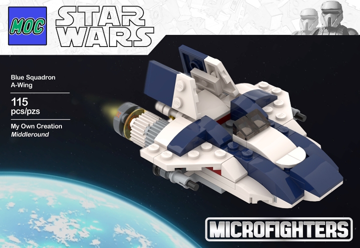 Blue Squadron A Wing Microfighter From BrickLink Studio BrickLink