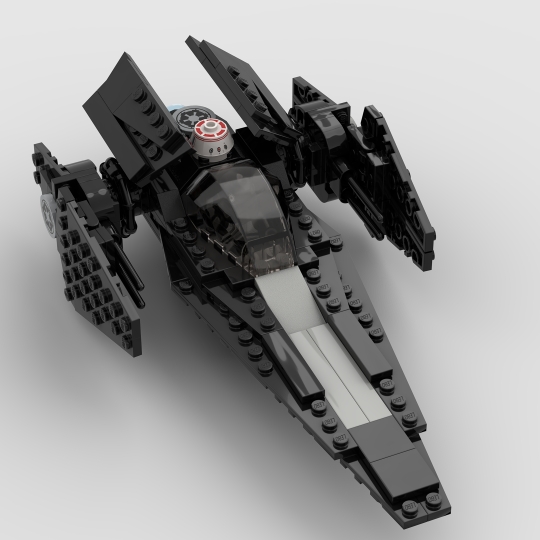Alpha3 Nimbusclass Vwing starfighter from BrickLink Studio [BrickLink]