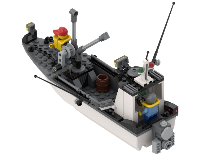 Fishing Boat With Crane From Bricklink Studio [bricklink]