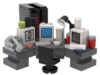 Dennis Nedry S Desk From Bricklink Studio