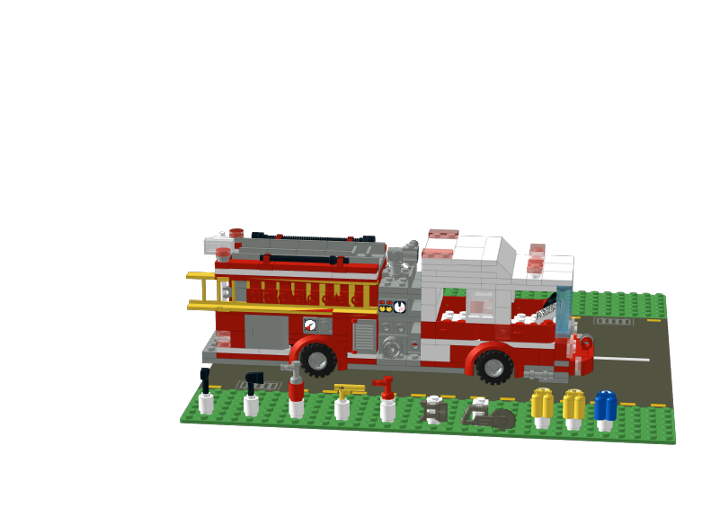 Custom Fire Engine from BrickLink Studio [BrickLink]