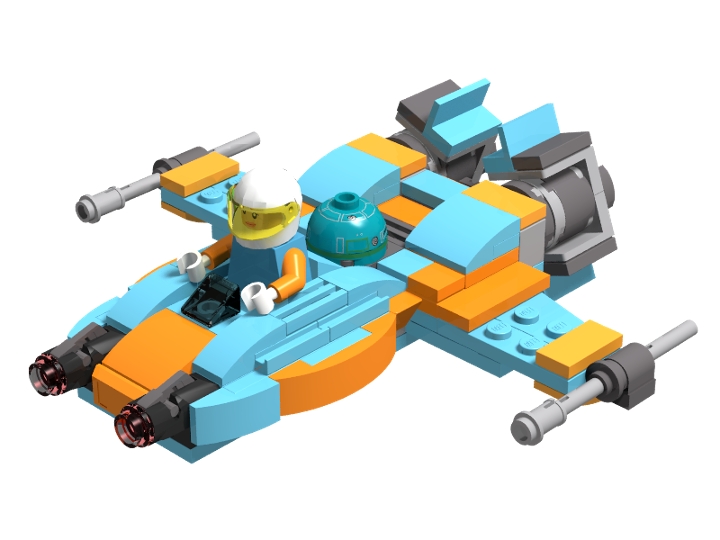 Blue Ace Microfighter from BrickLink Studio [BrickLink]