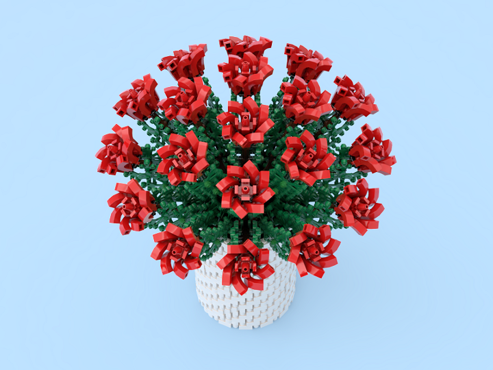 Large Bouquet of Roses from BrickLink Studio [BrickLink]