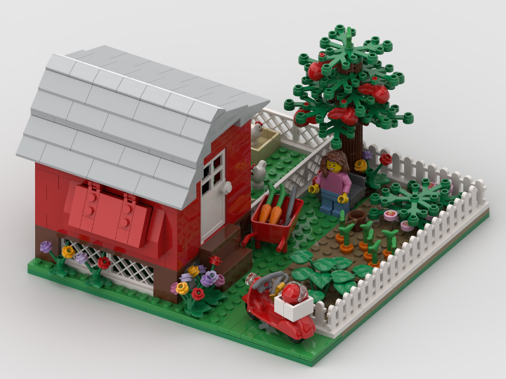 Chicken Coop And Garden From Bricklink Studio [bricklink]