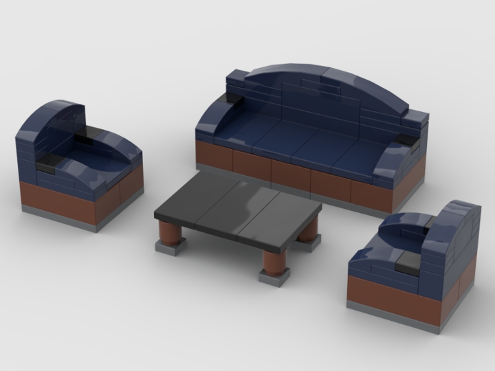 Living Room Set from BrickLink Studio [BrickLink]