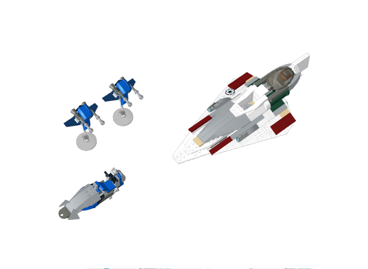 mace windu's starfighter from BrickLink Studio [BrickLink]