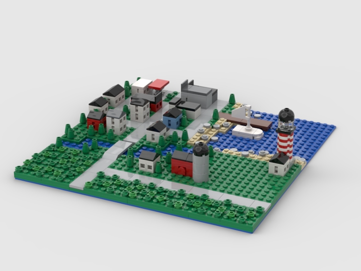 Micro seaside village from BrickLink Studio [BrickLink]