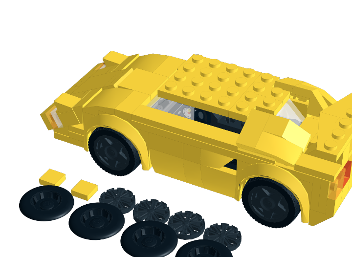 Lego Speed Champions Lamborghini Countach Concept from BrickLink Studio  [BrickLink]