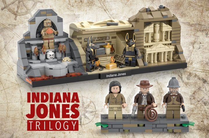 Indiana Jones Custom Minifigure Gashapon MOC LEGO G3 Nuovo in Blister 