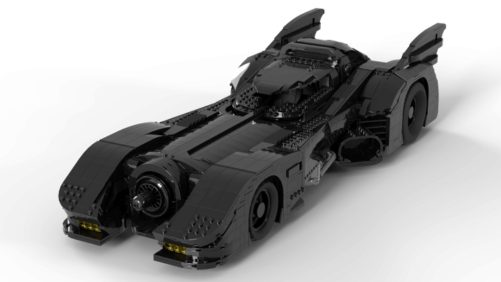 Batmobile w Modded Fenders from BrickLink Studio