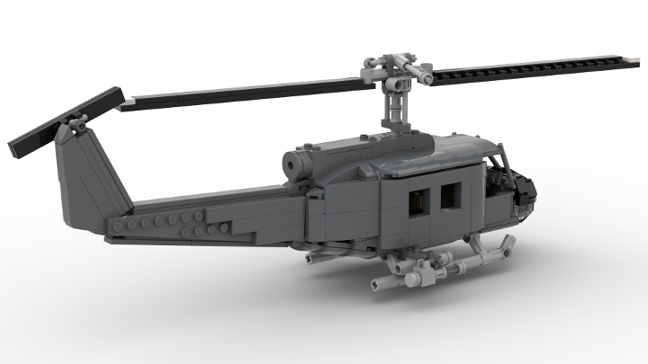 Regnfuld forsætlig kolbøtte UH-1D Huey from BrickLink Studio