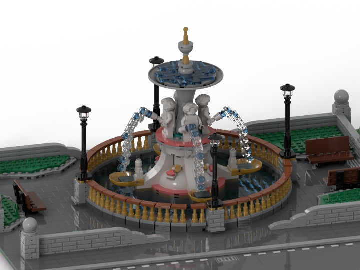 fountain city from BrickLink Studio [BrickLink]