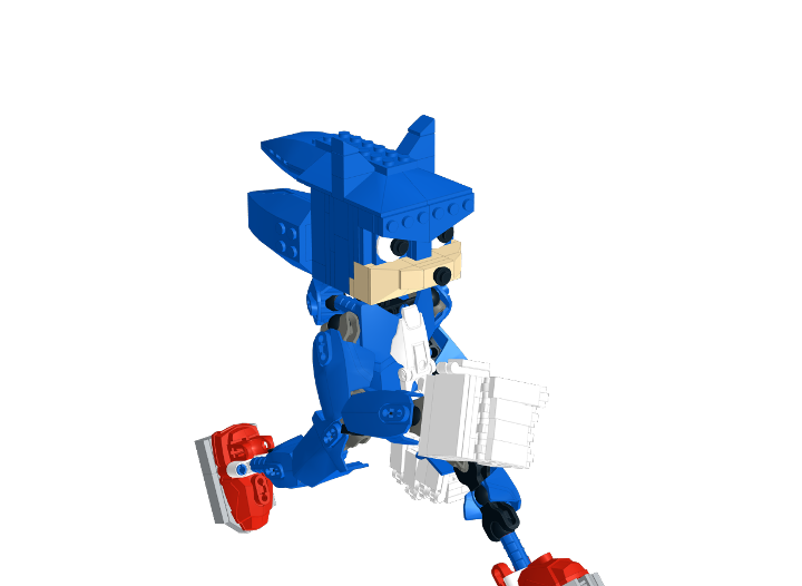 Lego Sonic Buildable figure from BrickLink Studio [BrickLink]