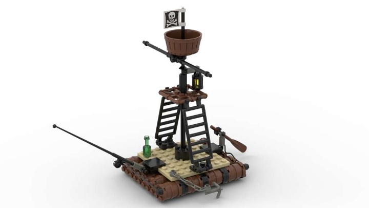 Pirate raft from BrickLink Studio [BrickLink]