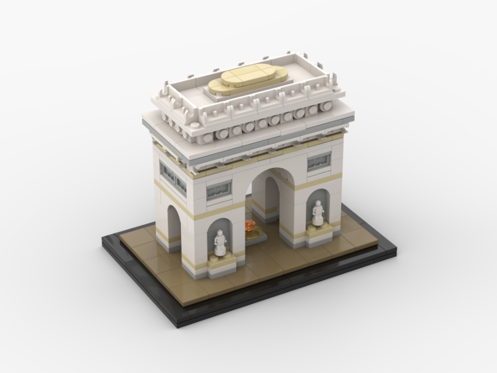 Rosefarve hellige Sweeten Lego Architecture - 21036 Arc de Triomphe from BrickLink Studio