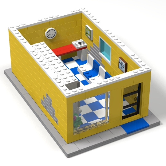 Small laundromat from BrickLink Studio [BrickLink]