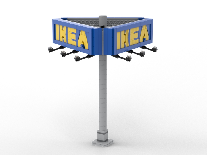 Lego IKEA Sign Board Pole from BrickLink Studio [BrickLink]