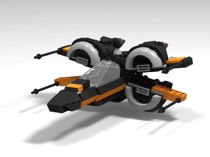 Chibi X-wing T70 Black from BrickLink Studio [BrickLink]