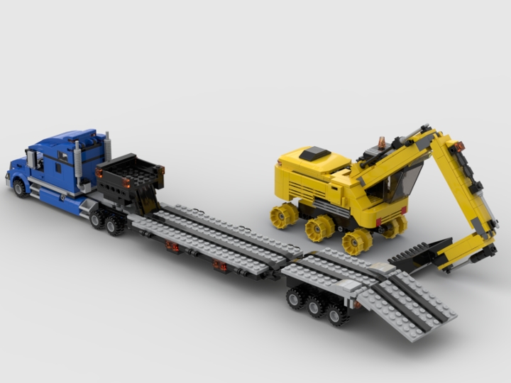Lego Truck And Flatbed Trailer