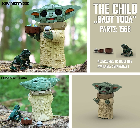 The Child Baby Yoda from BrickLink Studio BrickLink