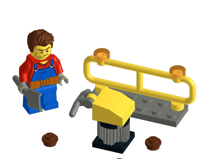 952018 Harl Hubbs with Tamping Rammer from BrickLink Studio