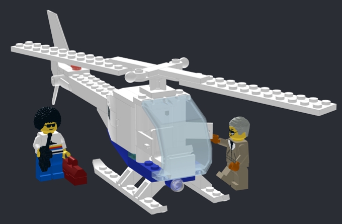 2rotor helicopter from BrickLink Studio [BrickLink]