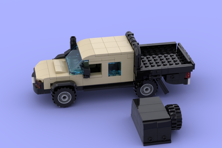 Toyota Land Cruiser 79 w steps from BrickLink Studio BrickLink