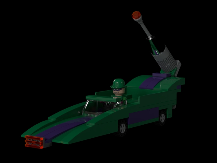 The Riddler's riddle-racer from BrickLink Studio [BrickLink]