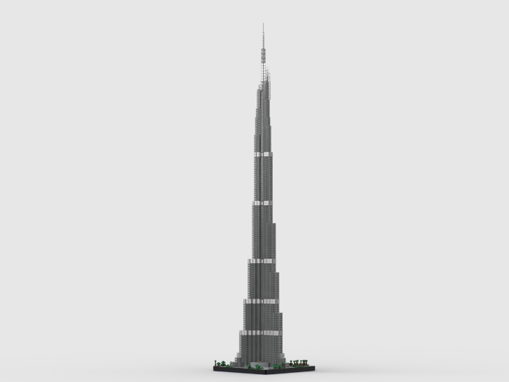 Burj Khalifa at 1/650th Scale from BrickLink Studio [BrickLink]