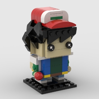 LEGO MOC Ash Ketchum & Pikachu from Pokemon by LegoMocBrickheadz