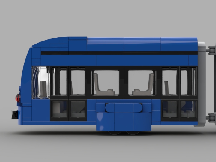 Zagreb Tram TMK 2200 from BrickLink Studio [BrickLink]