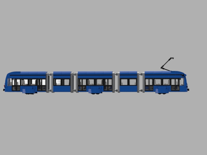 Zagreb Tram TMK 2200 from BrickLink Studio [BrickLink]