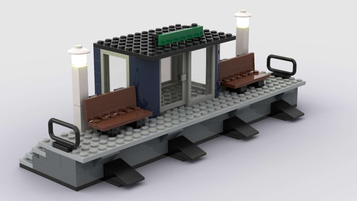 small trainstation from BrickLink Studio [BrickLink]