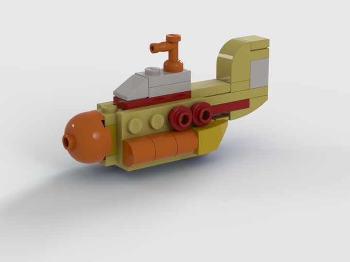 yellow submarine from BrickLink Studio BrickLink