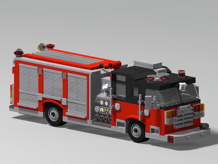 fire engine with a water cannon from BrickLink Studio [BrickLink]