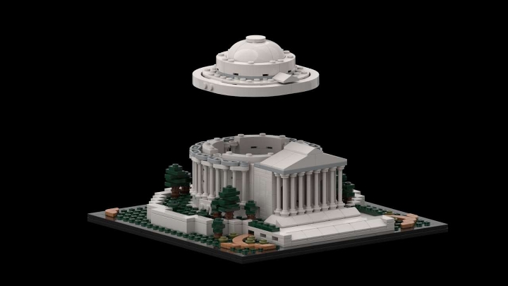 Sightseeing krydstogt marionet The Jefferson Memorial | LEGO Architecture from BrickLink Studio