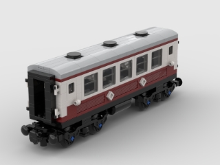 Emerald Night Carriage dark red from BrickLink Studio