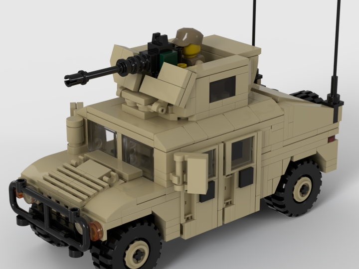 Humvee With Swiveling Top Turret From Bricklink Studio [bricklink]