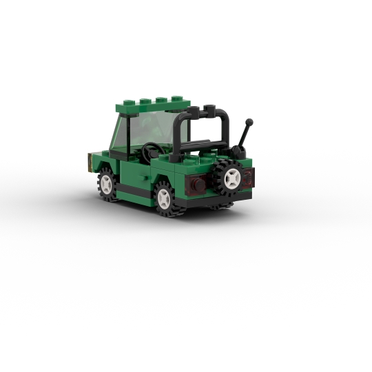 Classic Lego System Town 4 wide offroad Car from BrickLink Studio