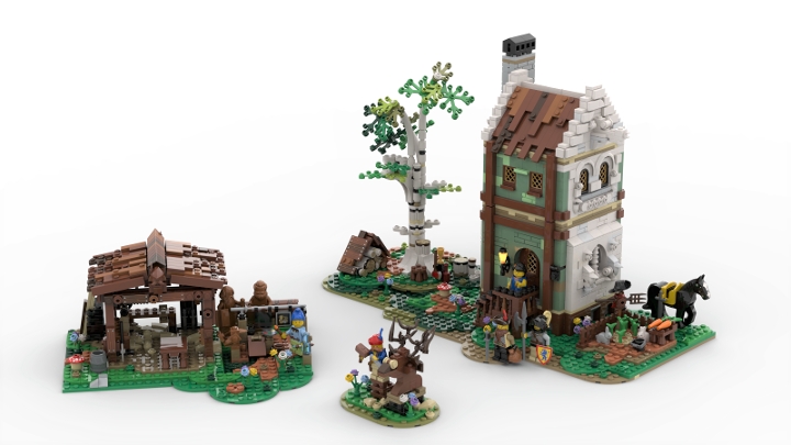 Medieval Carpenter (LEGO Ideas) from BrickLink Studio [BrickLink]
