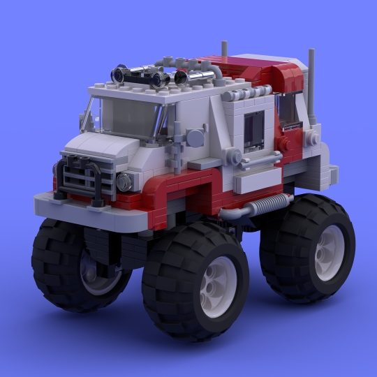 Minifig-Scale Monster Truck from BrickLink Studio [BrickLink]