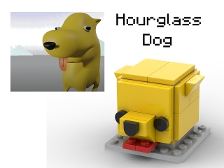 hourglass dog plush