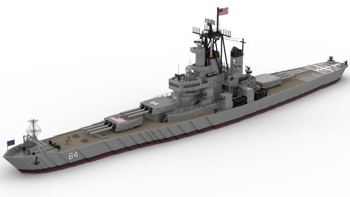 værdighed Opstå Ruckus USS Wisconsin (Iowa Class Battleship) from BrickLink Studio