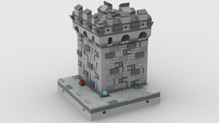 El sendero Dar derechos desinfectar Mini-Medieval-Modulars 23 - "Wall Corner Inverted" from BrickLink Studio
