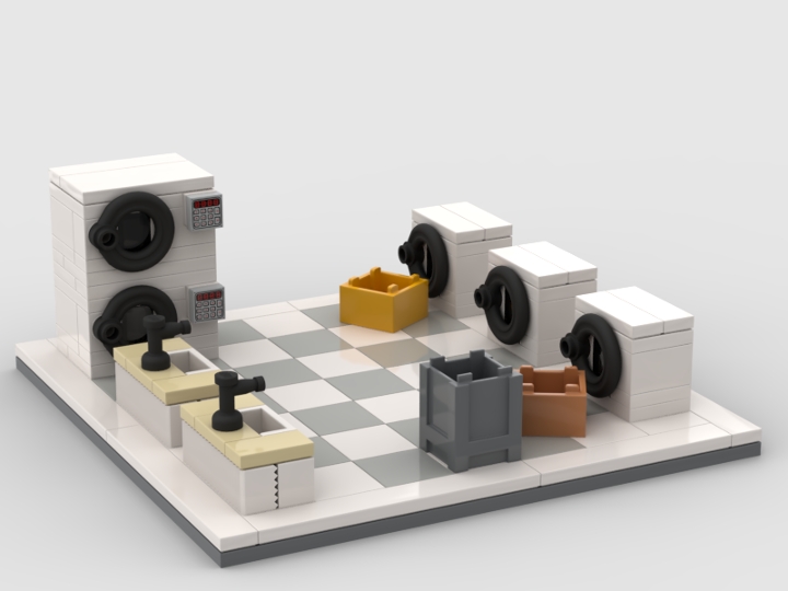 Laundry room from BrickLink Studio [BrickLink]