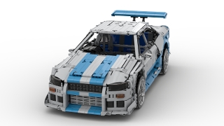 nissan skyline gtr r34 lego set