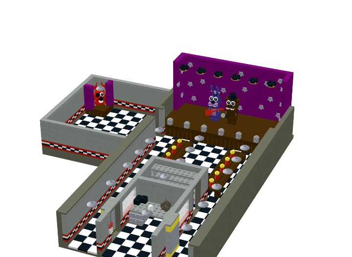 FNAF 1 Map from BrickLink Studio