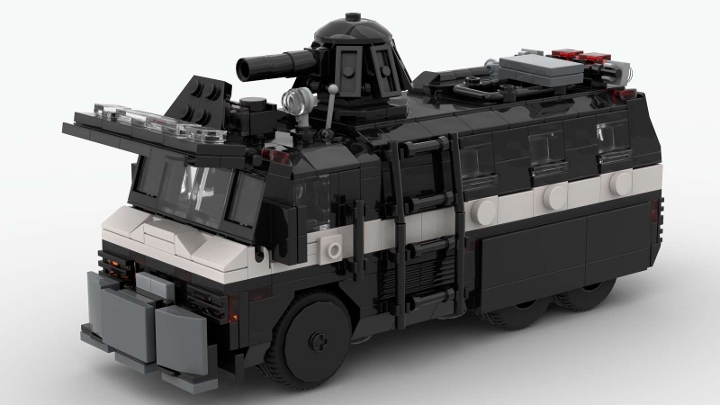 Futuristic Riot Truck water cannon from BrickLink Studio BrickLink