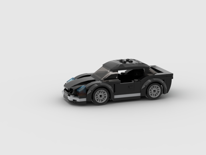 Lego Black Car MOC 1 from BrickLink Studio BrickLink