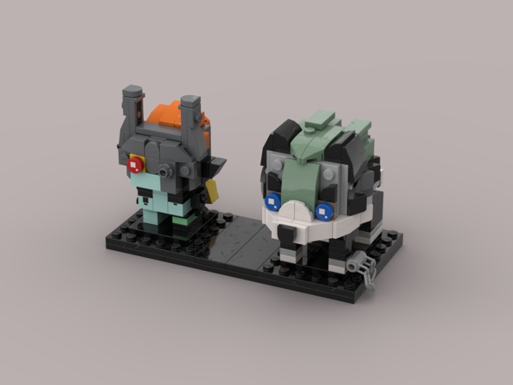 Wolf Link & Midna (Brickheadz) from BrickLink Studio [BrickLink]
